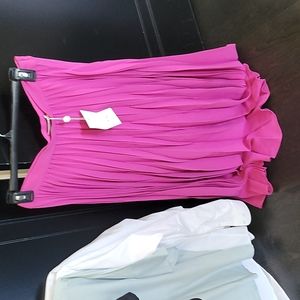 Co pink pleated midi skirt brand new size l
